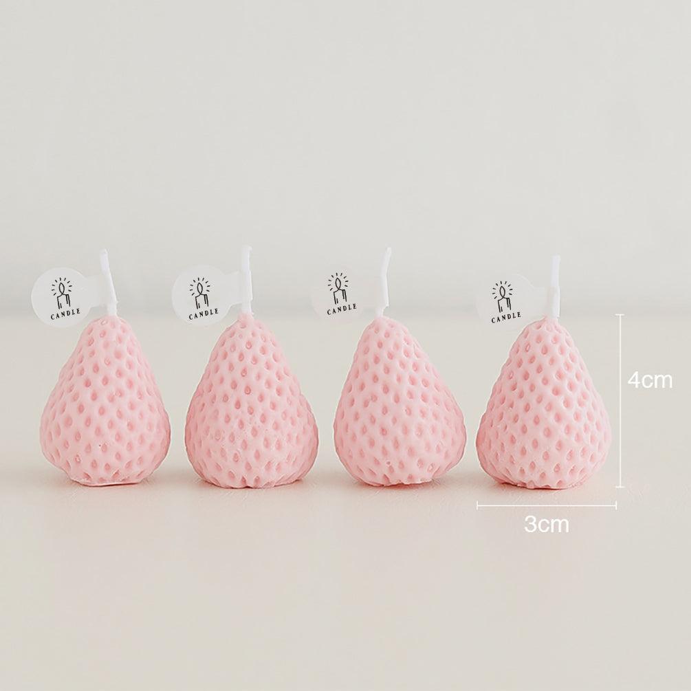 Decorative Strawberry Shaped Candles