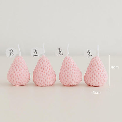 Decorative Strawberry Shaped Candles