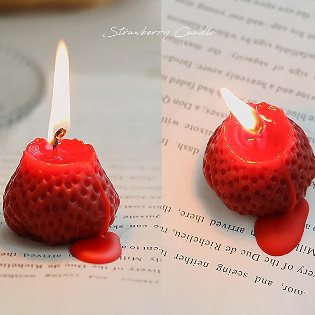 Decorative Strawberry Shaped Candles