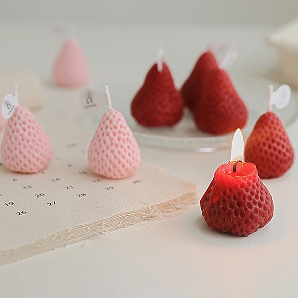 Decorative Strawberry Shaped Candles