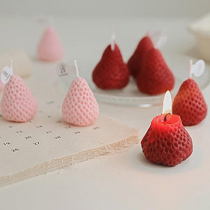 Decorative Strawberry Shaped Candles