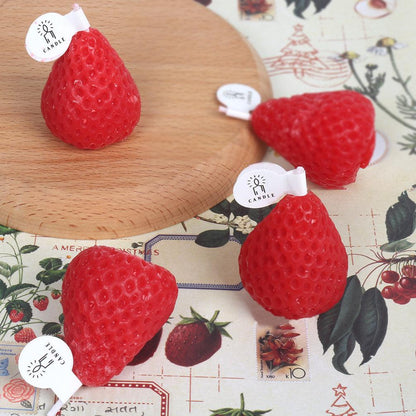 Decorative Strawberry Shaped Candles
