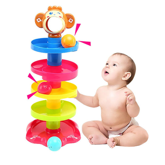 Stackable Rolling Ball Toy – Educational Music Ball for Babies