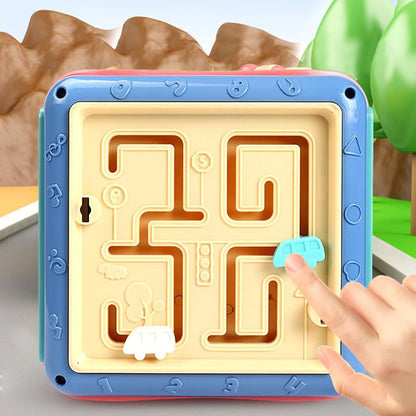 Montessori Hexahedron Toy – 6-Sided Educational Activity Box