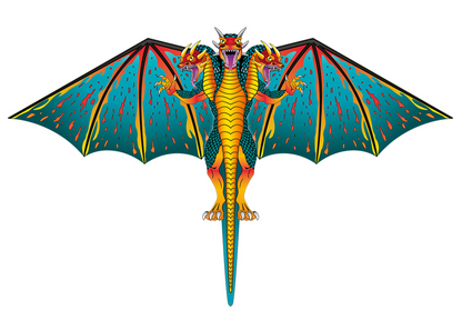3 Headed Ultra Nylon 74 inch Wingspan Dragon