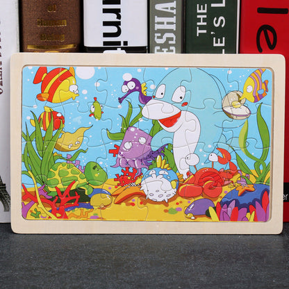 Wooden Animal Puzzle – Educational Jigsaw Toy for Kids