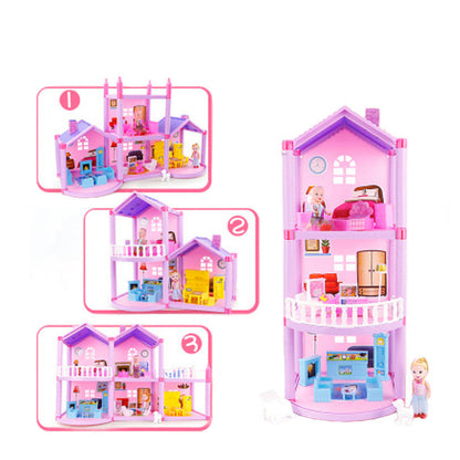 DIY Dollhouse Villa – Creative Assembled House Toy with Furniture and Accessories