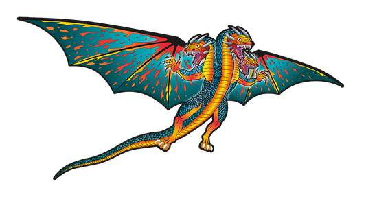 3 Headed Ultra Nylon 74 inch Wingspan Dragon