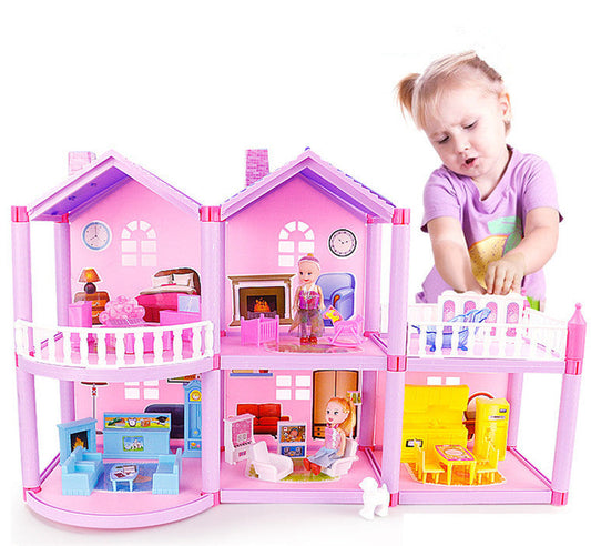 DIY Dollhouse Villa – Creative Assembled House Toy with Furniture and Accessories
