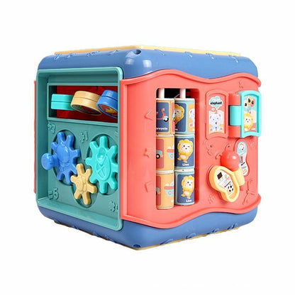 Montessori Hexahedron Toy – 6-Sided Educational Activity Box
