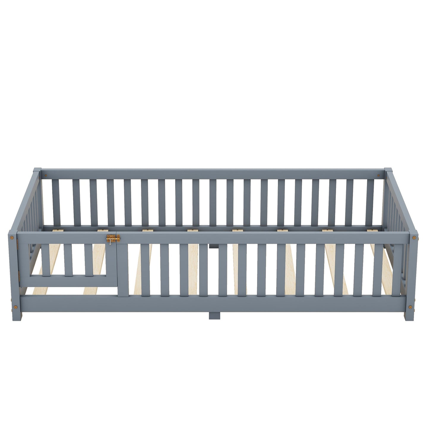 Twin Size Floor Bed w/ Safety Guardrails