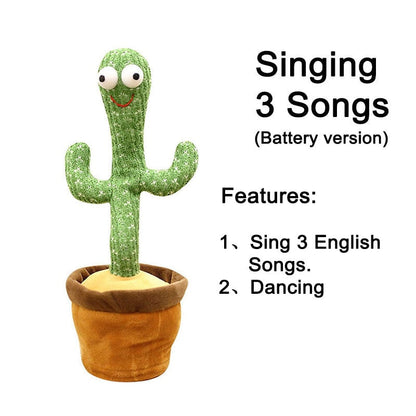 Dancing Cactus Electron Plush Toy Soft Plush Doll Babies Cactus That Can Sing And Dance Voice Interactive Bled Stark Toy For Kid