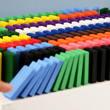 Wooden Domino Blocks Building Kit – Colorful Educational Toy for Kids