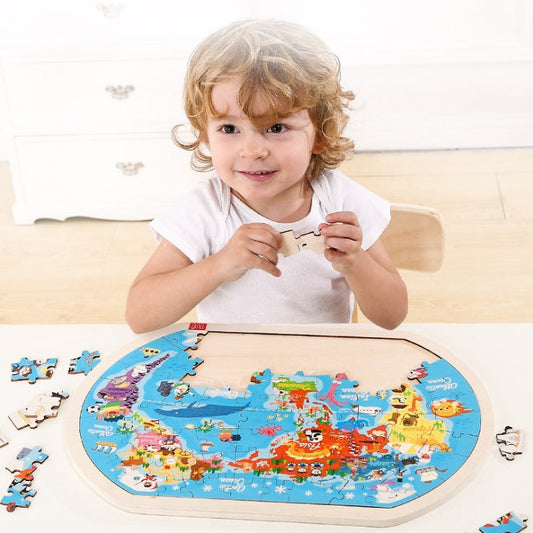 Wooden World Map Puzzle