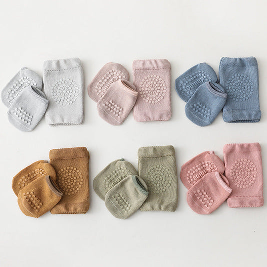 Summer New Knee Pad Socks Set Knee Pad Baby Floor Socks Set Toddler Socks Baby Non-Slip Crawling Sports Protection