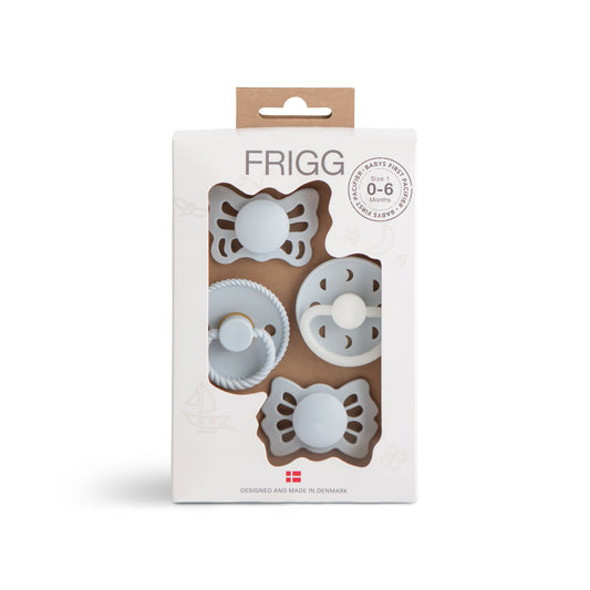 FRIGG Baby's First Pacifier | Powder Blue 4-Pack