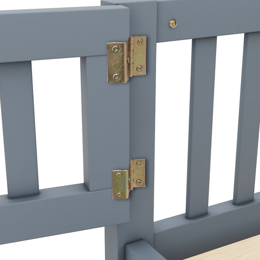Twin Size Floor Bed w/ Safety Guardrails