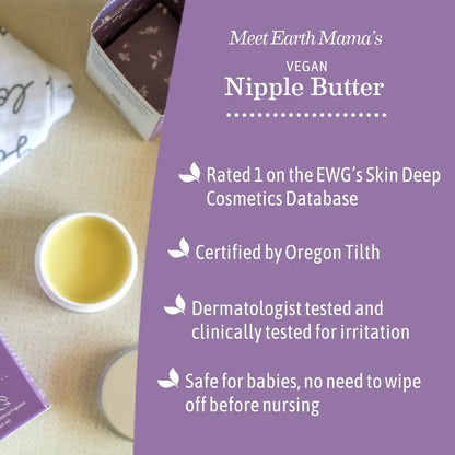 Earth Mama Vegan Nipple Butter - 2oz