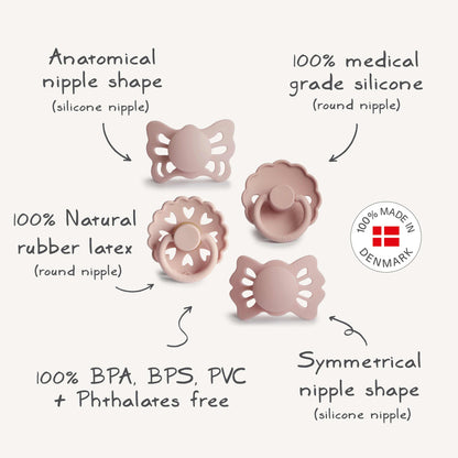 FRIGG Baby's First Pacifier | Blush 4-Pack