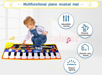 Musical Piano Mat Baby Play Mat Toy Musical Instrument Mat Game Carpet Music Toys Educational Toys For Kids