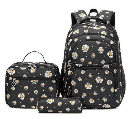 3-Piece Set Daisy School Bag