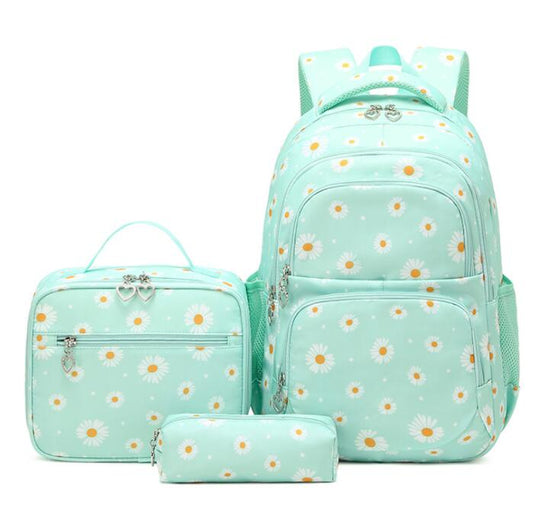 3-Piece Set Daisy School Bag