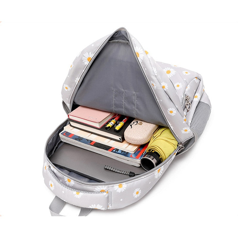 3-Piece Set Daisy School Bag