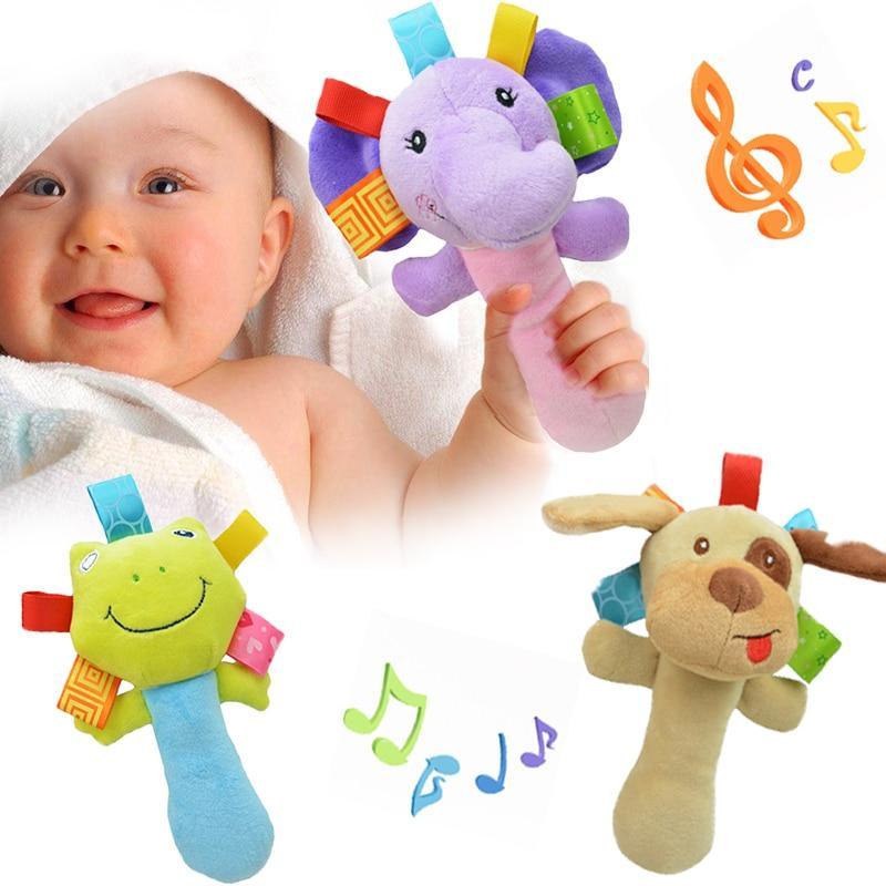 Cartoon Plush Rattle Toy