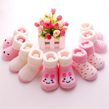 5 Pairs Warm Baby Socks