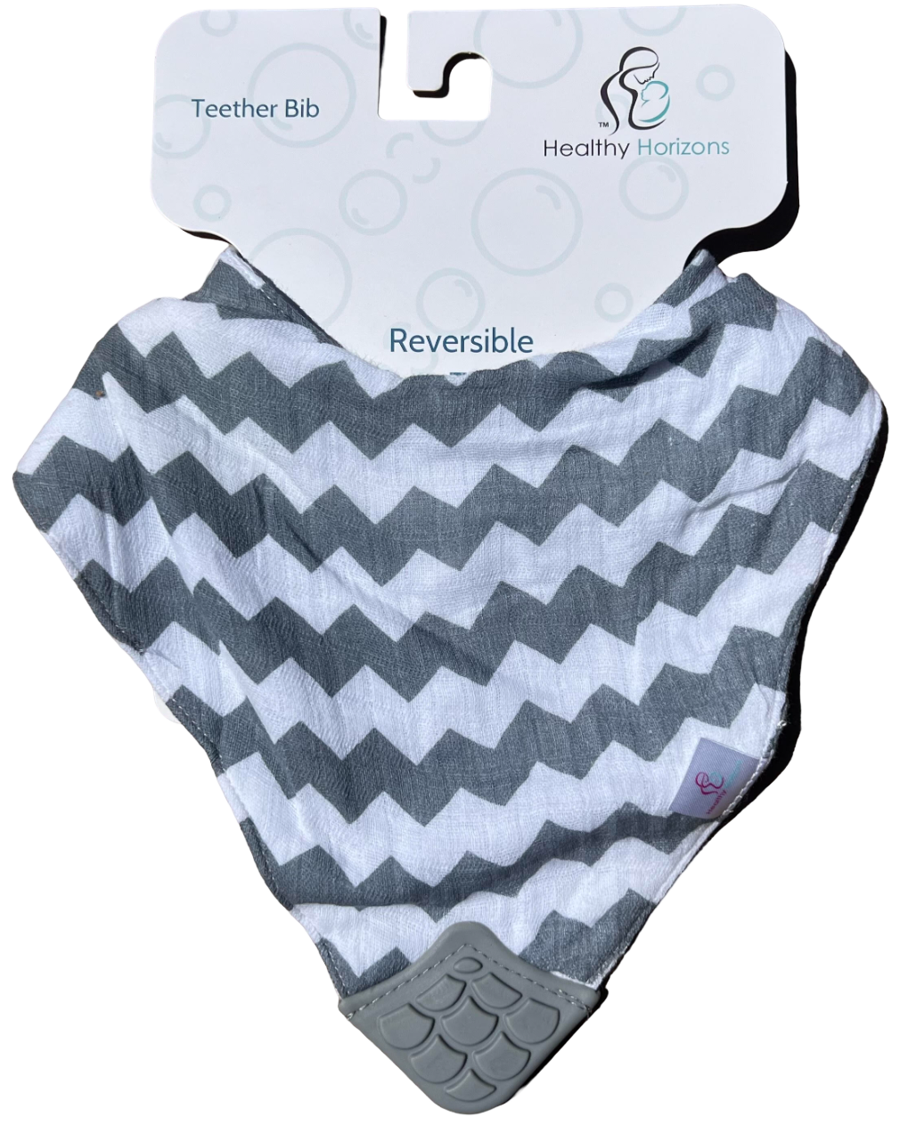 Reversible Bib w/Silicone Teether