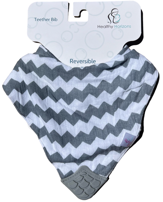 Reversible Bib w/Silicone Teether