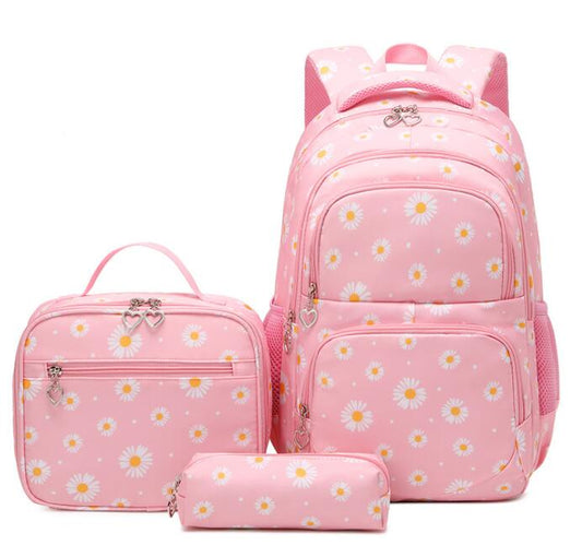 3-Piece Set Daisy School Bag