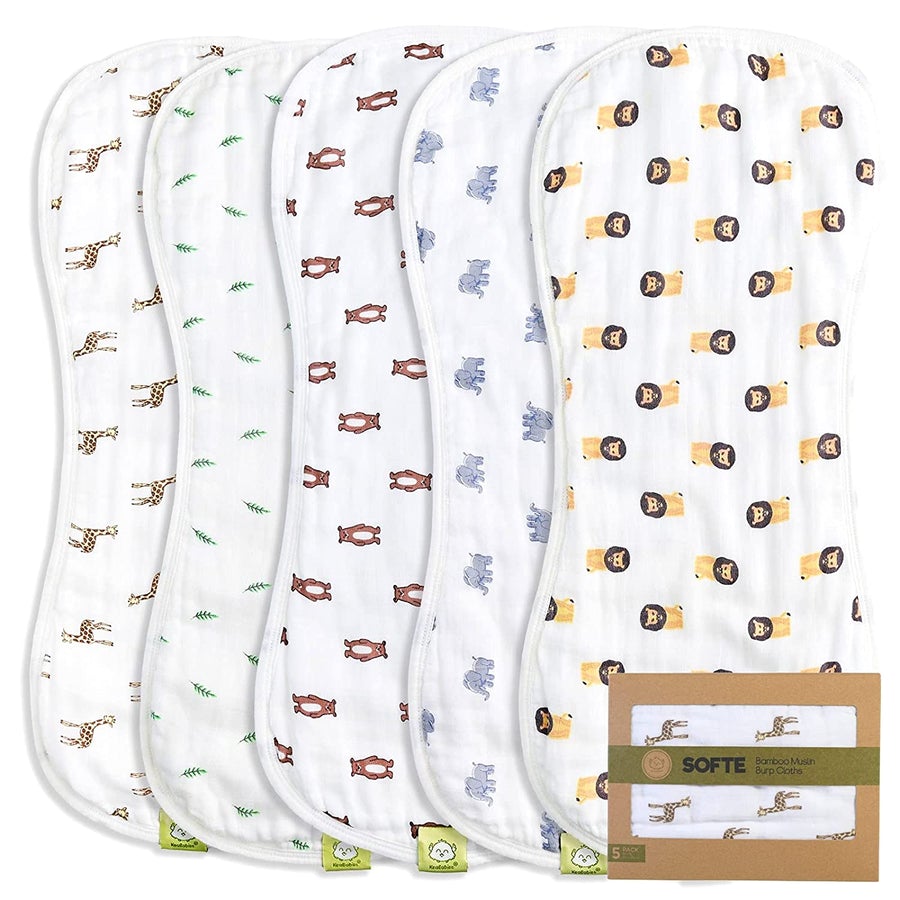 5 Pack Burp Cloths