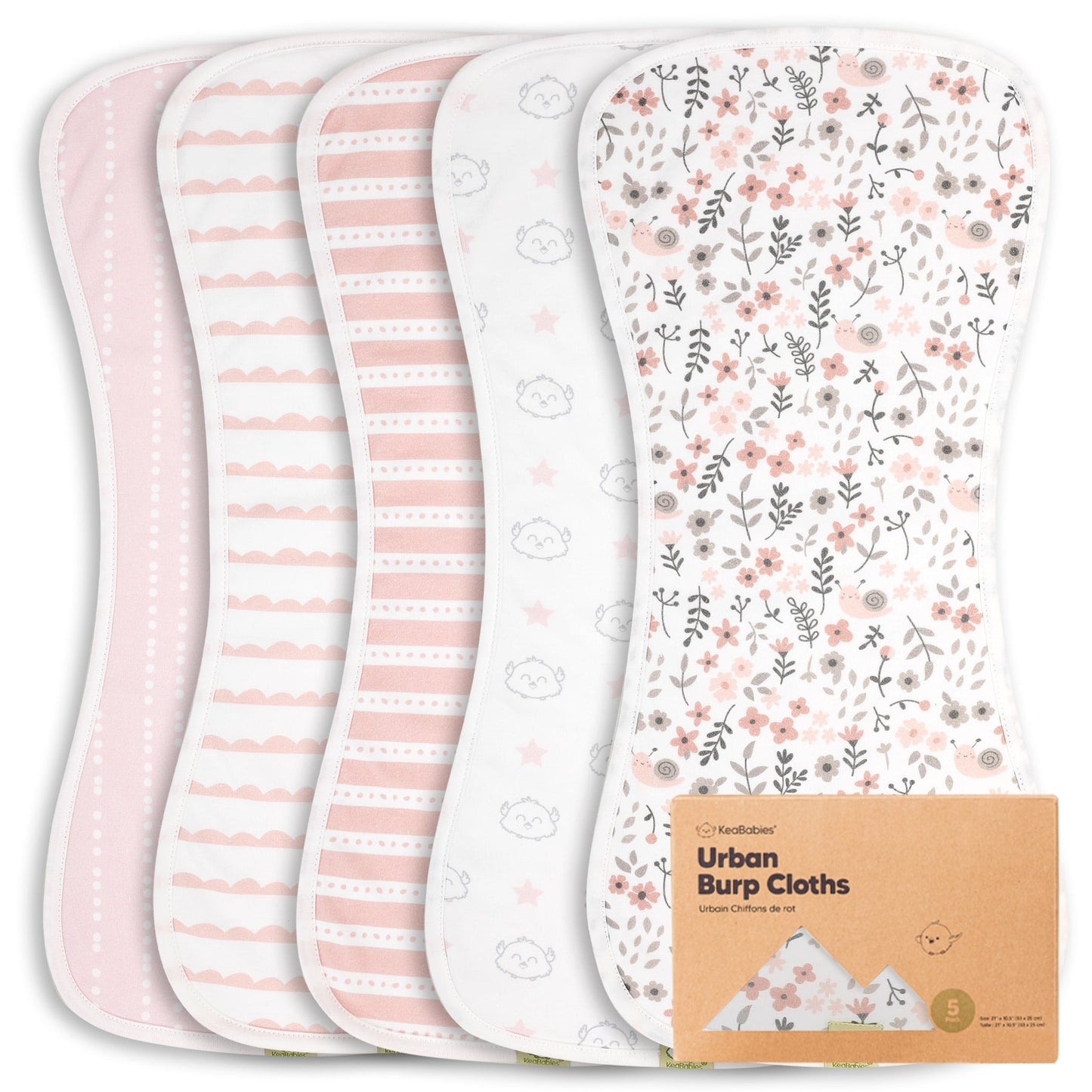 5 Pack Burp Cloths