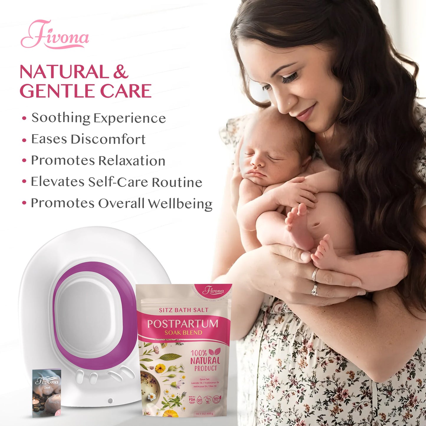 2-in-1 Sitz Bath Soak Kit for Postpartum Care
