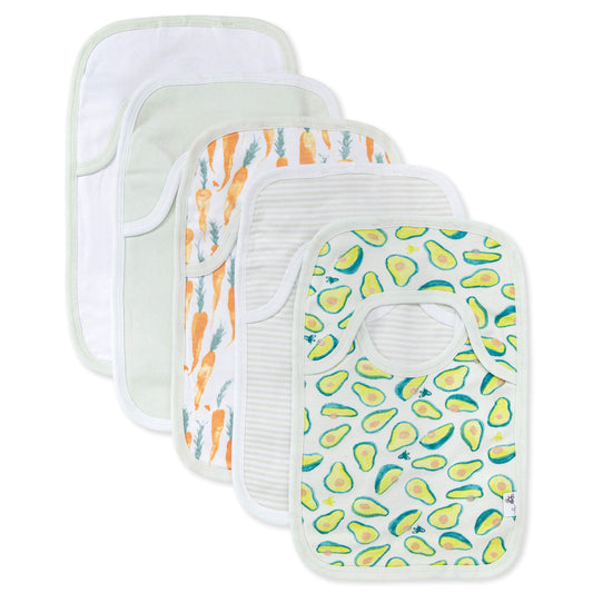 Multi-Pack Organic Cotton Pull-On Bibs