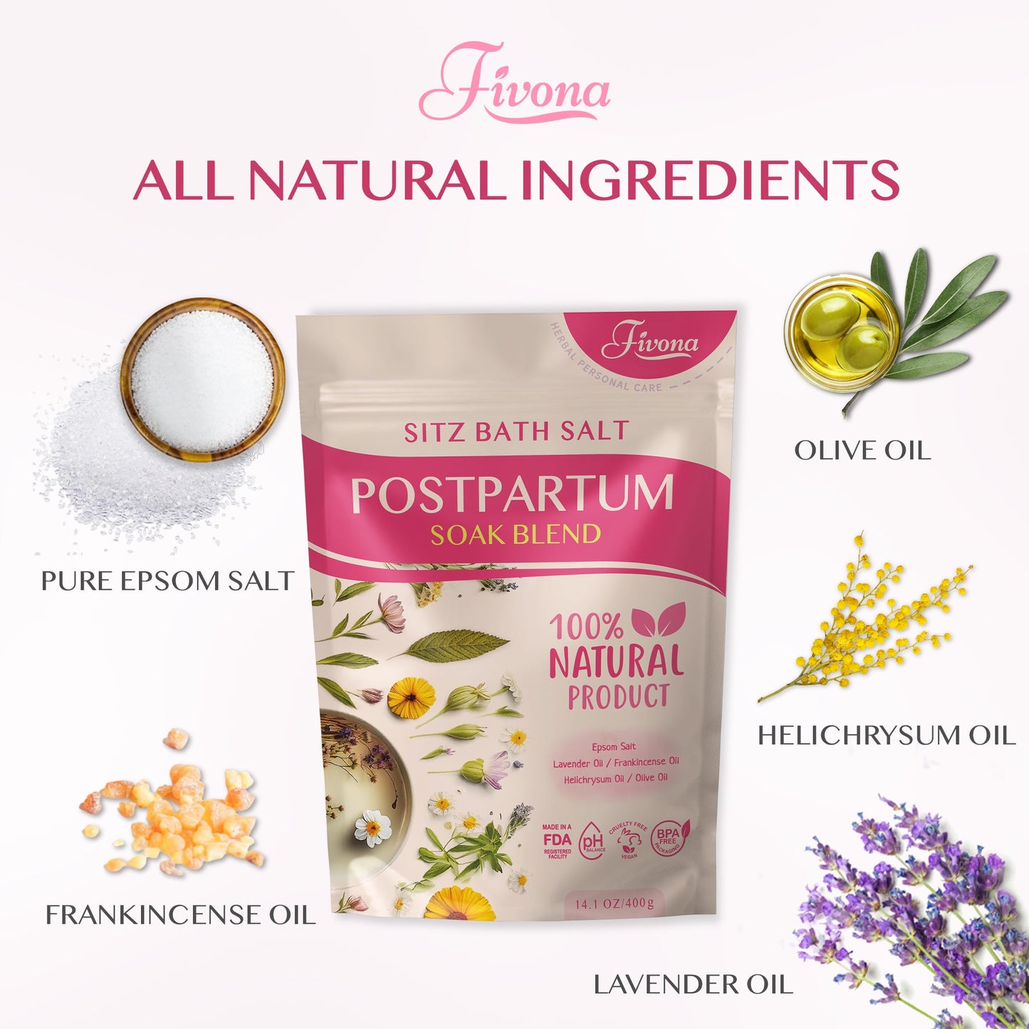 2-in-1 Sitz Bath Soak Kit for Postpartum Care