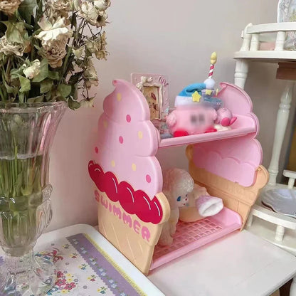 Ice Cream Double-Layer Storage Shelf
