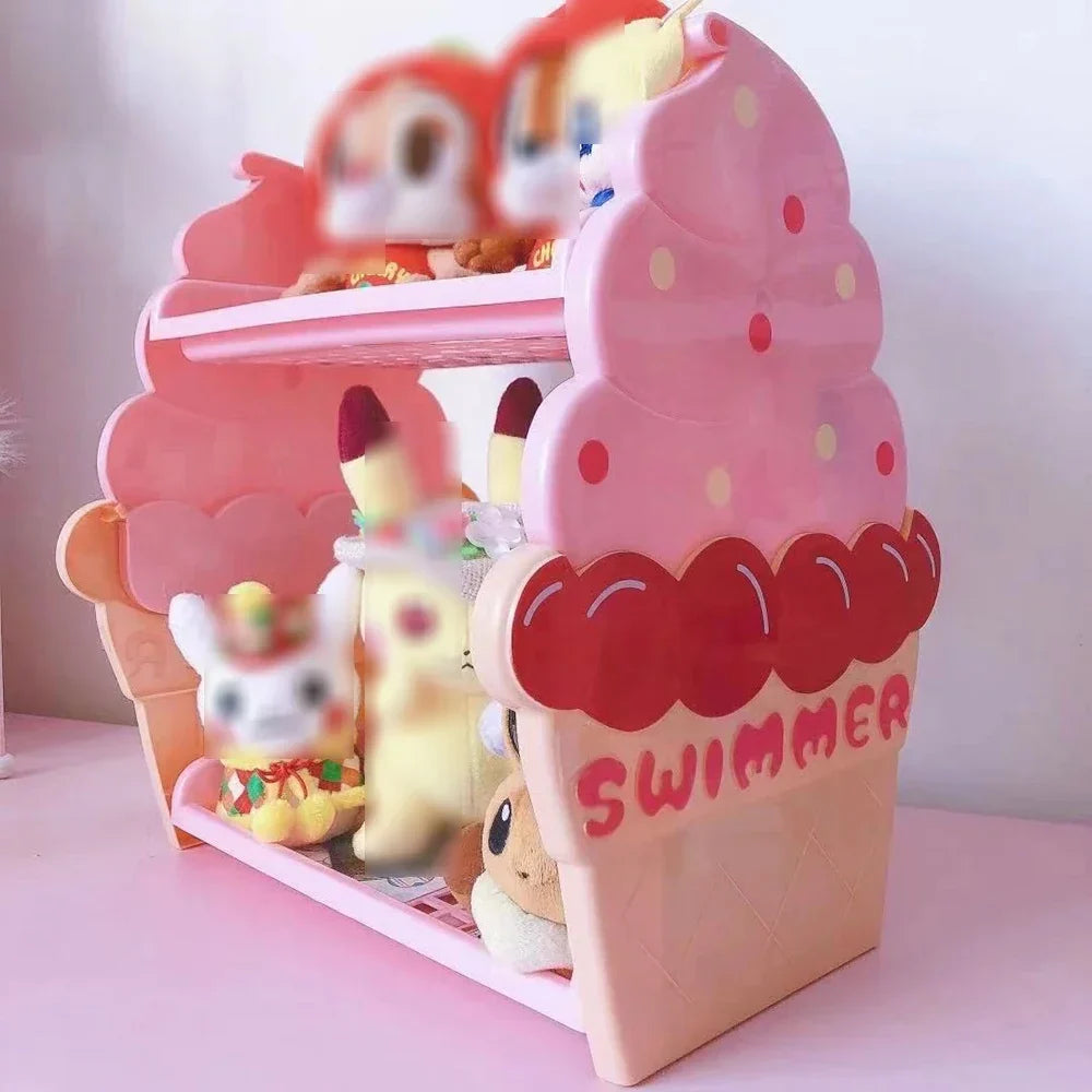 Ice Cream Double-Layer Storage Shelf