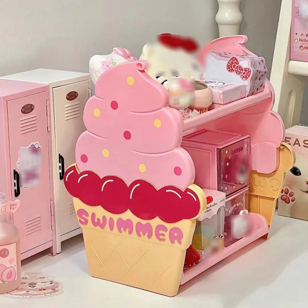 Ice Cream Double-Layer Storage Shelf