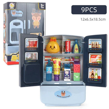 Mini Toy Fridge – Pretend Play Kitchen Refrigerator for Kids