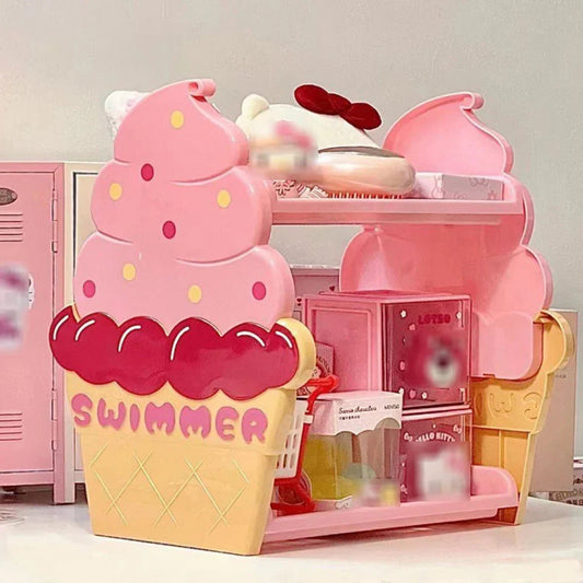 Ice Cream Double-Layer Storage Shelf