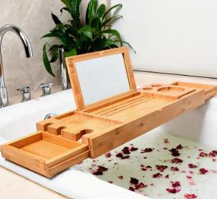 Stretchable Wooden Bathroom Tray