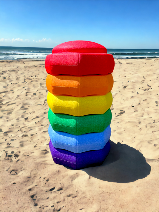 6 Pcs Rainbow Stepping Stones Set