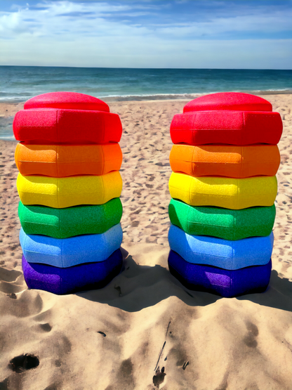 6 Pcs Rainbow Stepping Stones Set