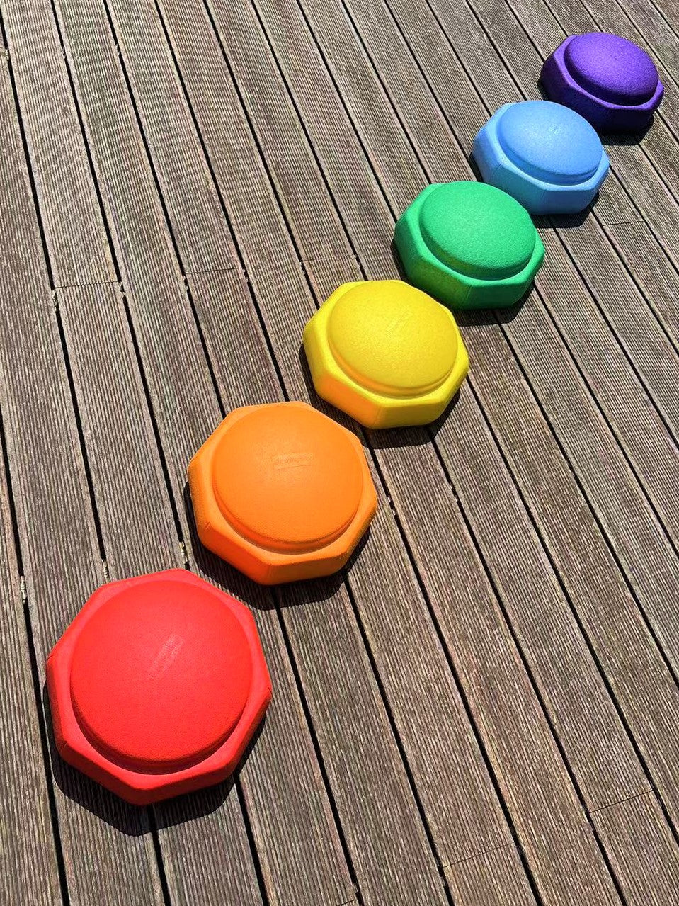 6 Pcs Rainbow Stepping Stones Set