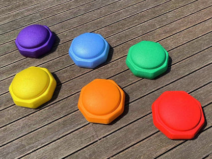 6 Pcs Rainbow Stepping Stones Set