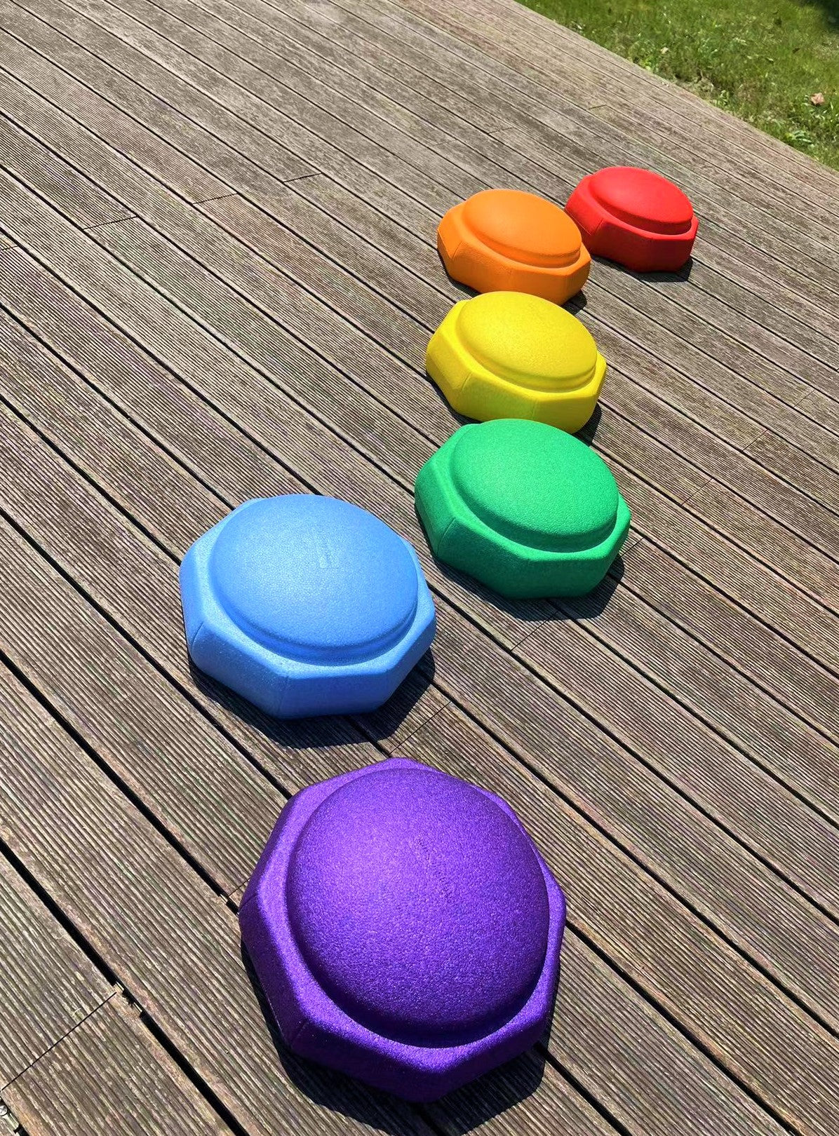 6 Pcs Rainbow Stepping Stones Set