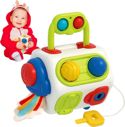 9-in-1 Busy Cube – Montessori Sensory Educational Toy for Toddlers
