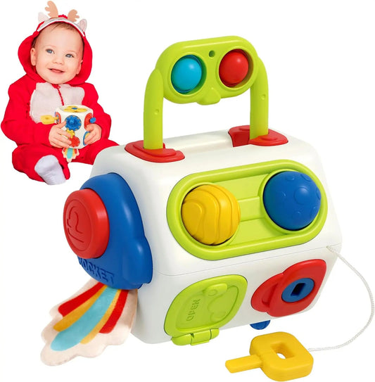 9-in-1 Busy Cube – Montessori Sensory Educational Toy for Toddlers